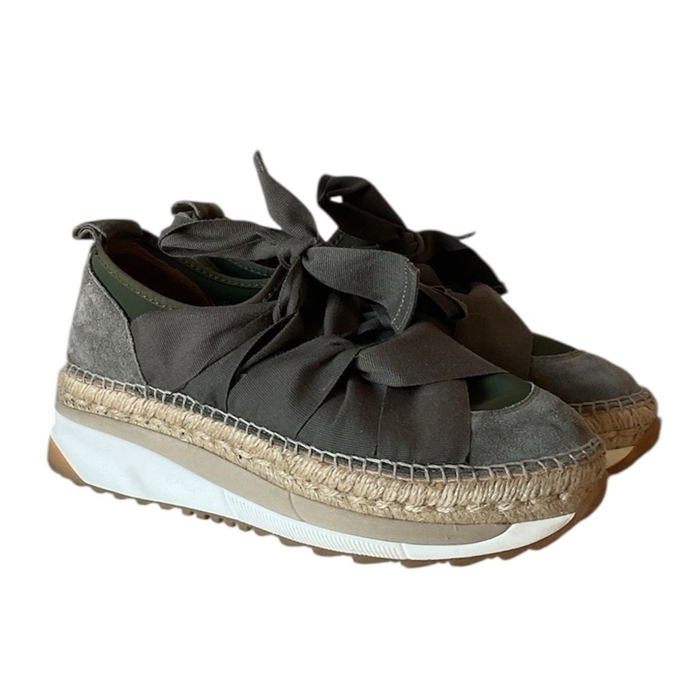 Ateliers Morrissey Sneaker Espadrille Khaki Made In Spain, size EU 40